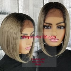 Sexy Ash  blonde  lace front bob wig